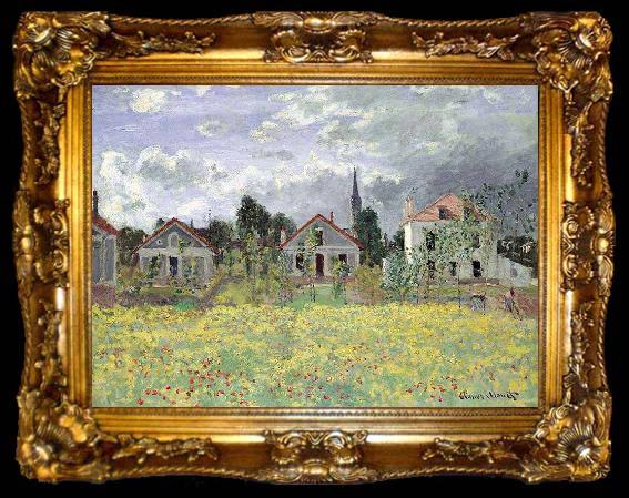 framed  Claude Monet Maisons dArgenteuil, ta009-2